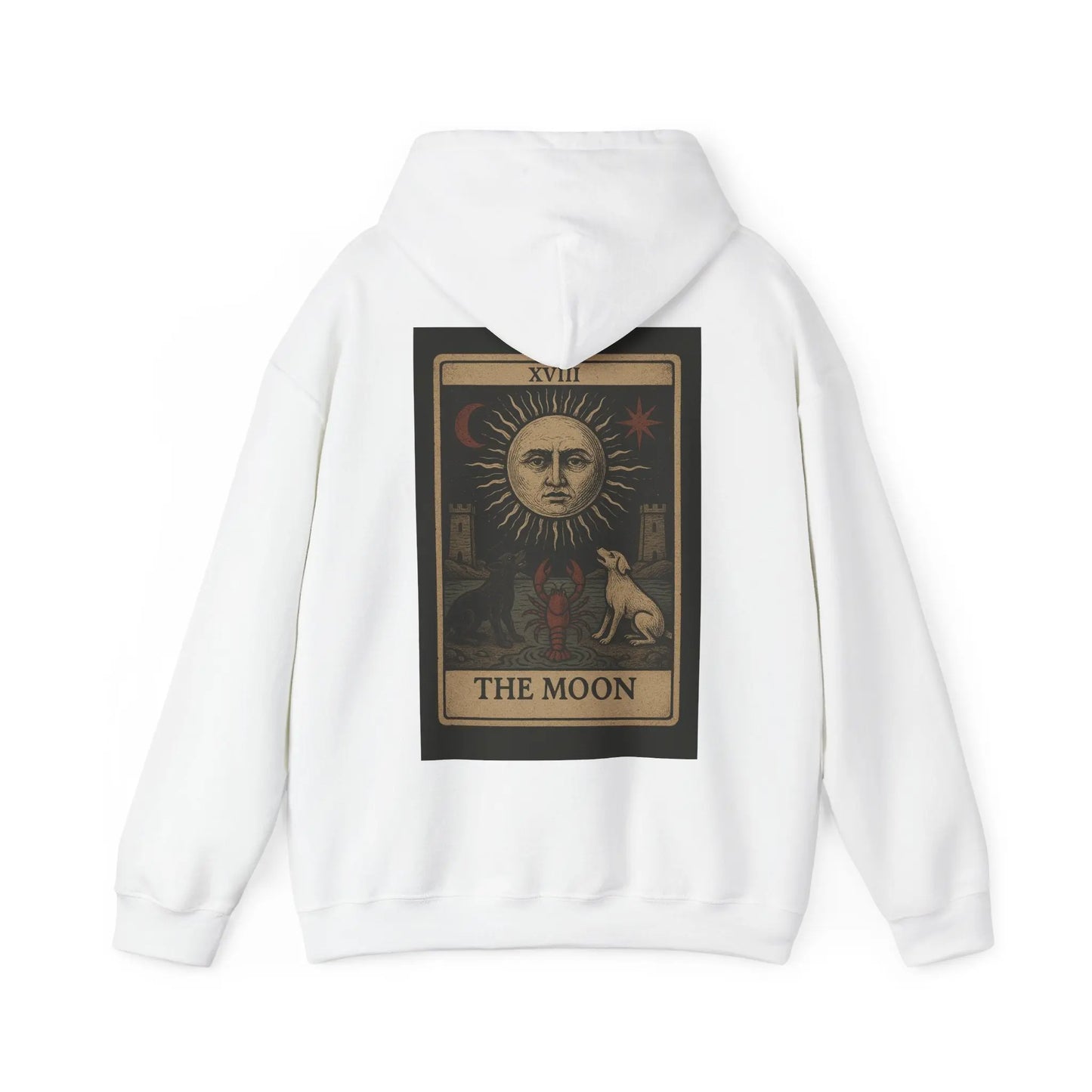 The Moon Tarot Hoodie – No Love Lost Edition (Back Print) Printify