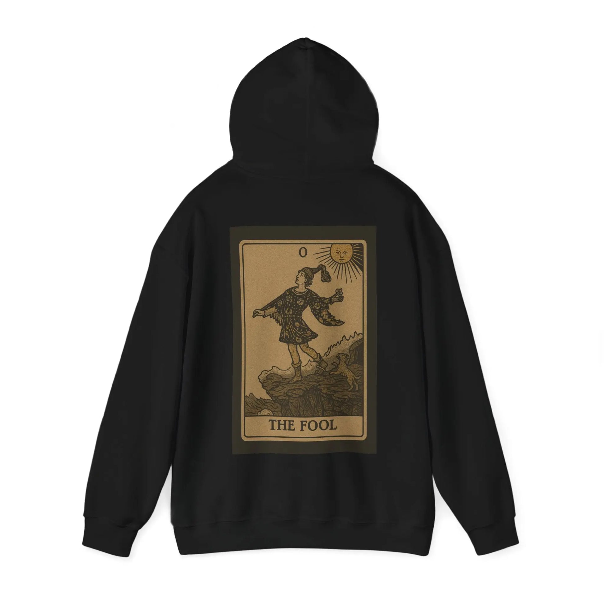 The Fool Tarot Hoodie – No Love Lost Edition (Back Print) Printify
