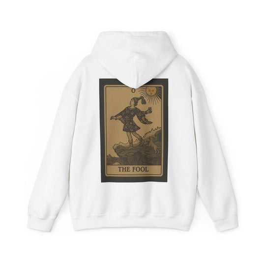 The Fool Tarot Hoodie – No Love Lost Edition (Back Print) Printify