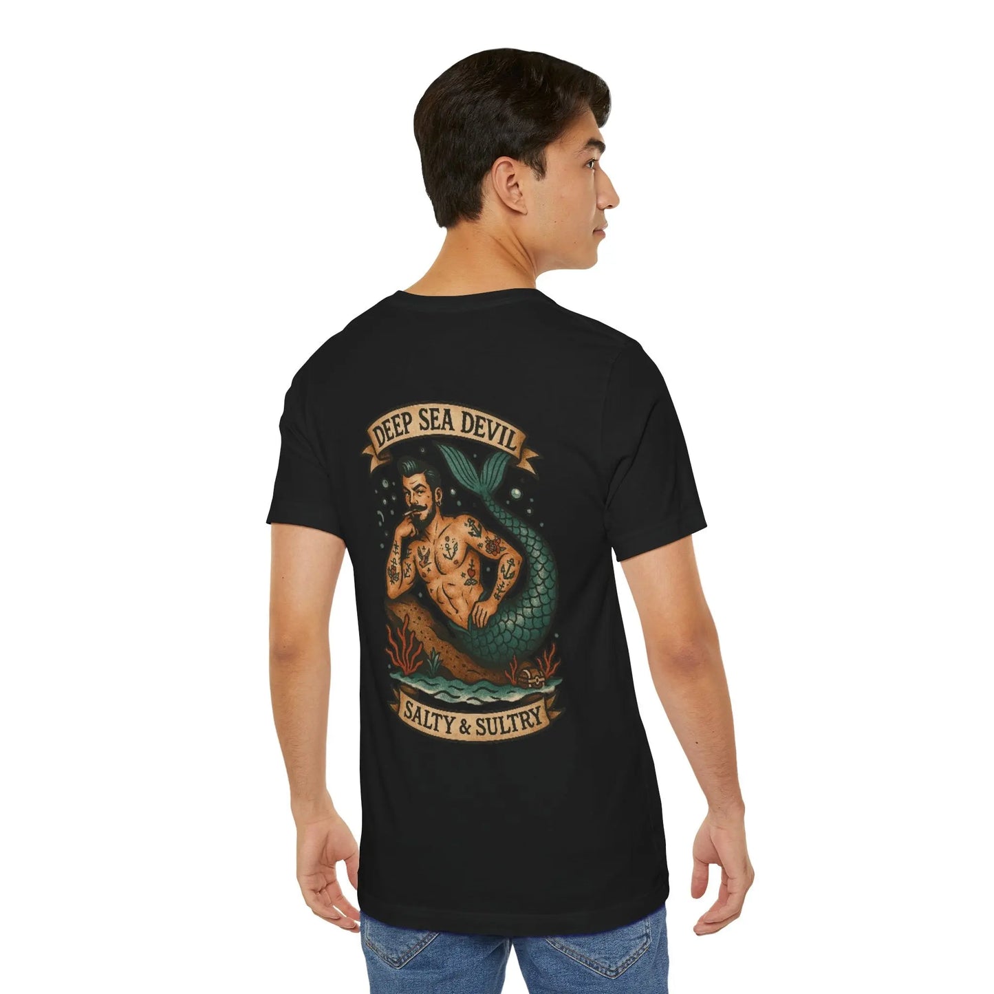 Deep Sea Devil T-Shirt – Neo-Traditional Statement by No Love Lost Printify