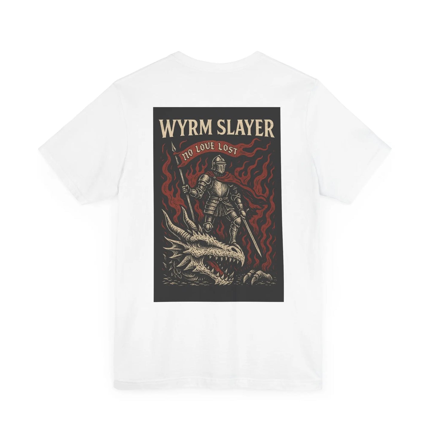 Wyrm Slayer T-Shirt – Medieval Knight Gothic Streetwear Printify