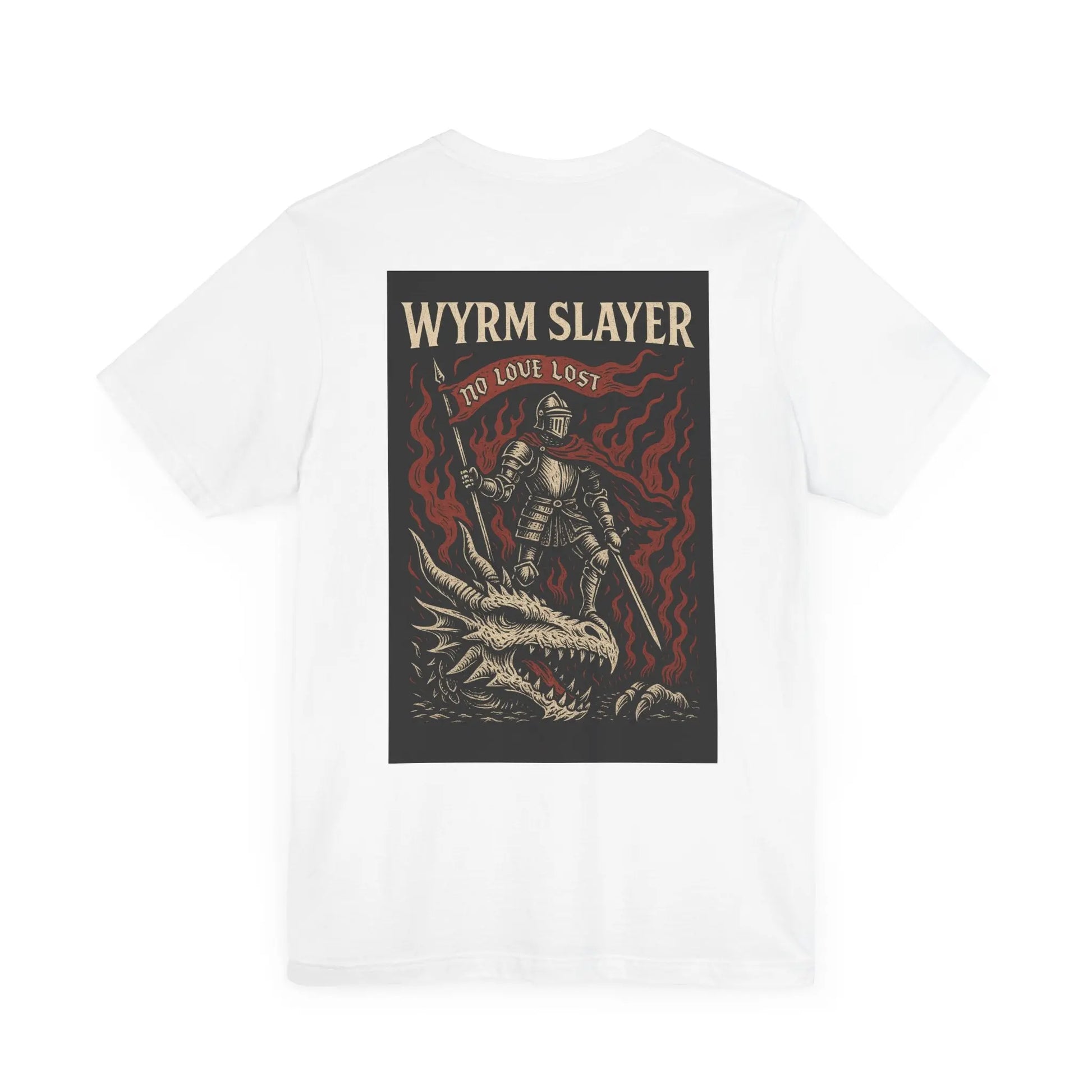 Wyrm Slayer T-Shirt – Medieval Knight Gothic Streetwear Printify