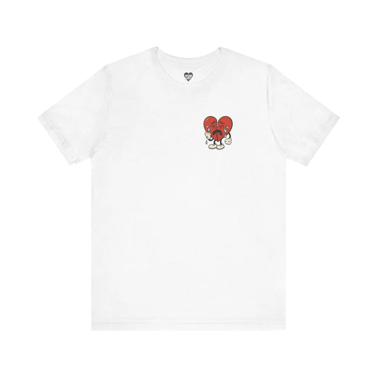 Crying Heart Cartoon Tee – No Love Lost Printify
