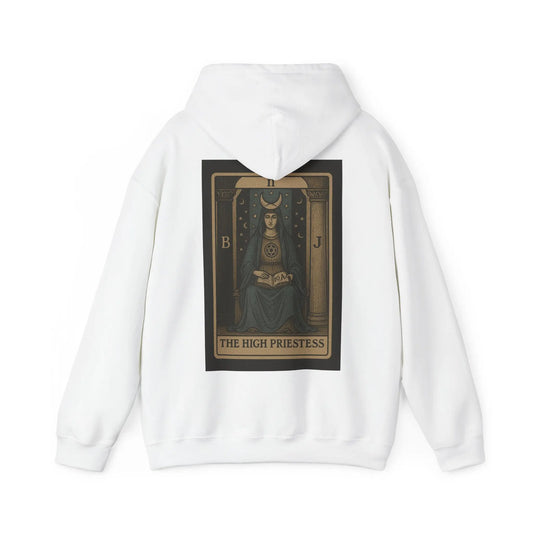 The High Priestess Tarot Hoodie – No Love Lost Edition (Back Print) Printify