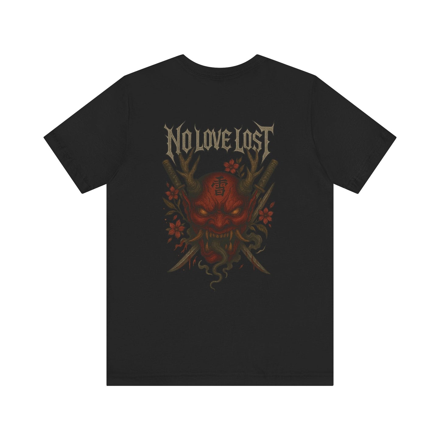 Sinister Oni Mask T-Shirt – No Love Lost Printify