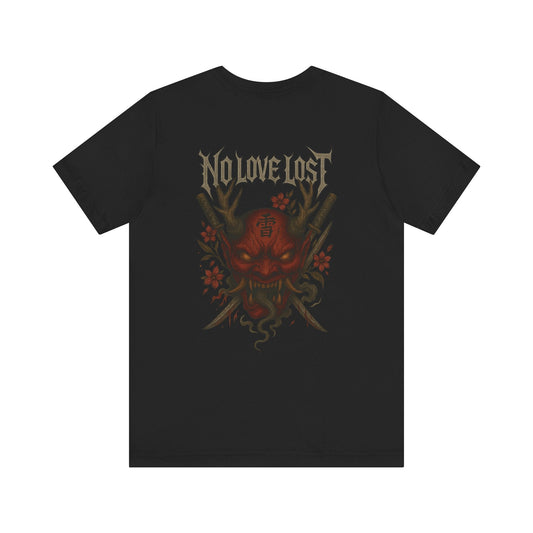 Sinister Oni Mask T-Shirt – No Love Lost Printify