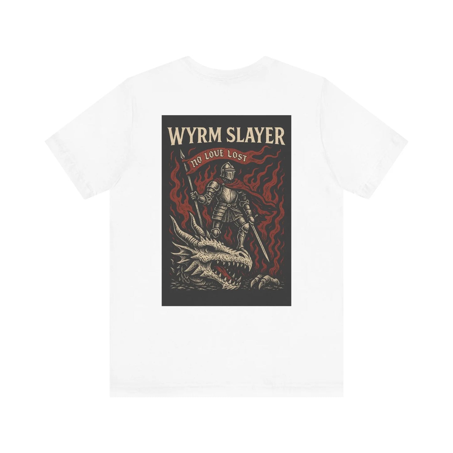 Wyrm Slayer T-Shirt – Medieval Knight Gothic Streetwear Printify