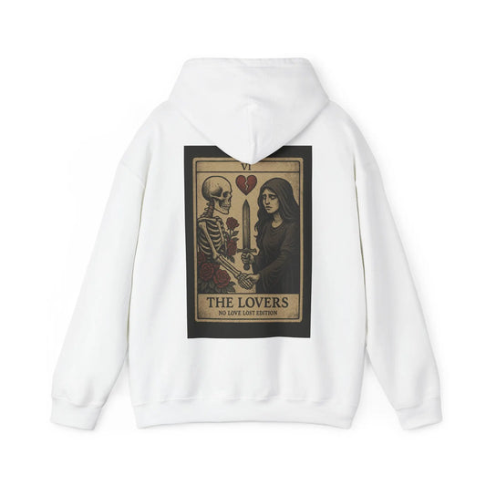 The Lovers Tarot Hoodie – No Love Lost Edition (Back Print) Printify