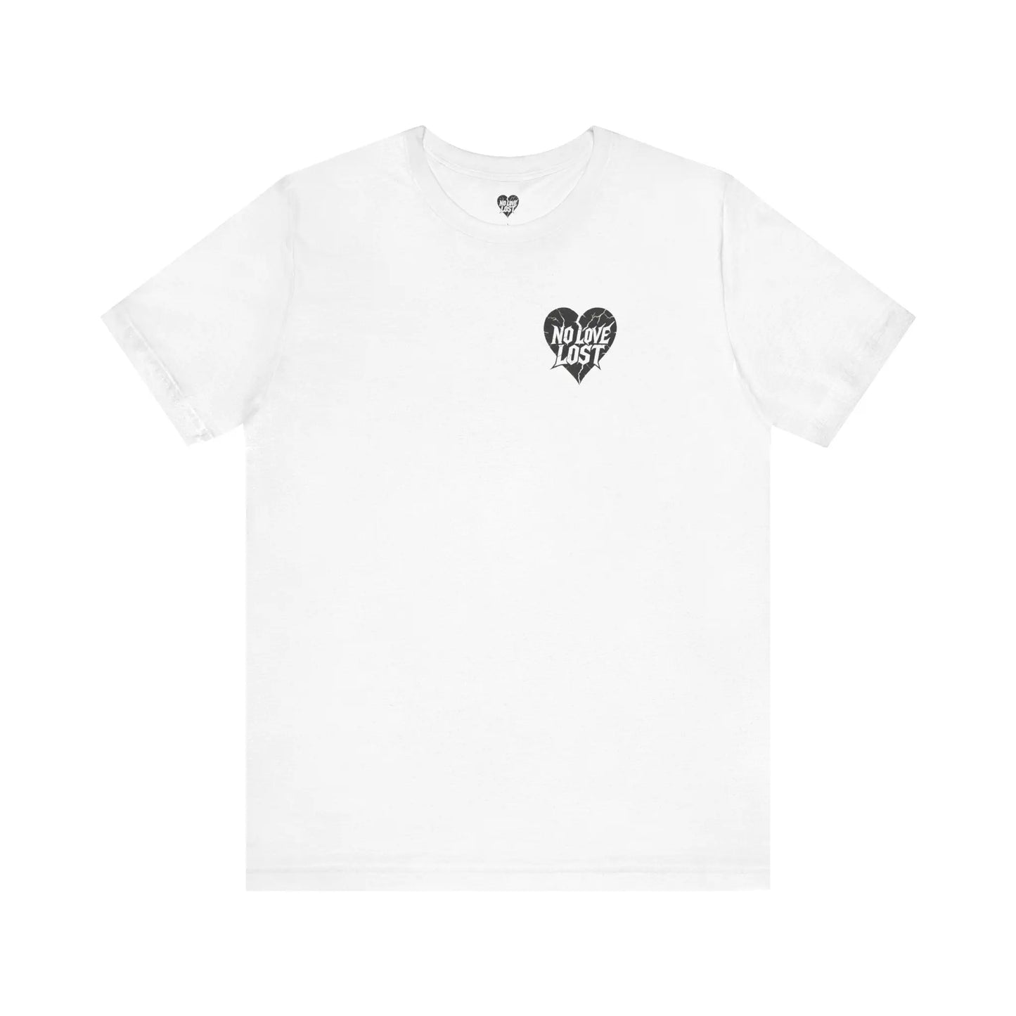 Crying Heart Cartoon Tee – Front & Back Print | No Love Lost Printify