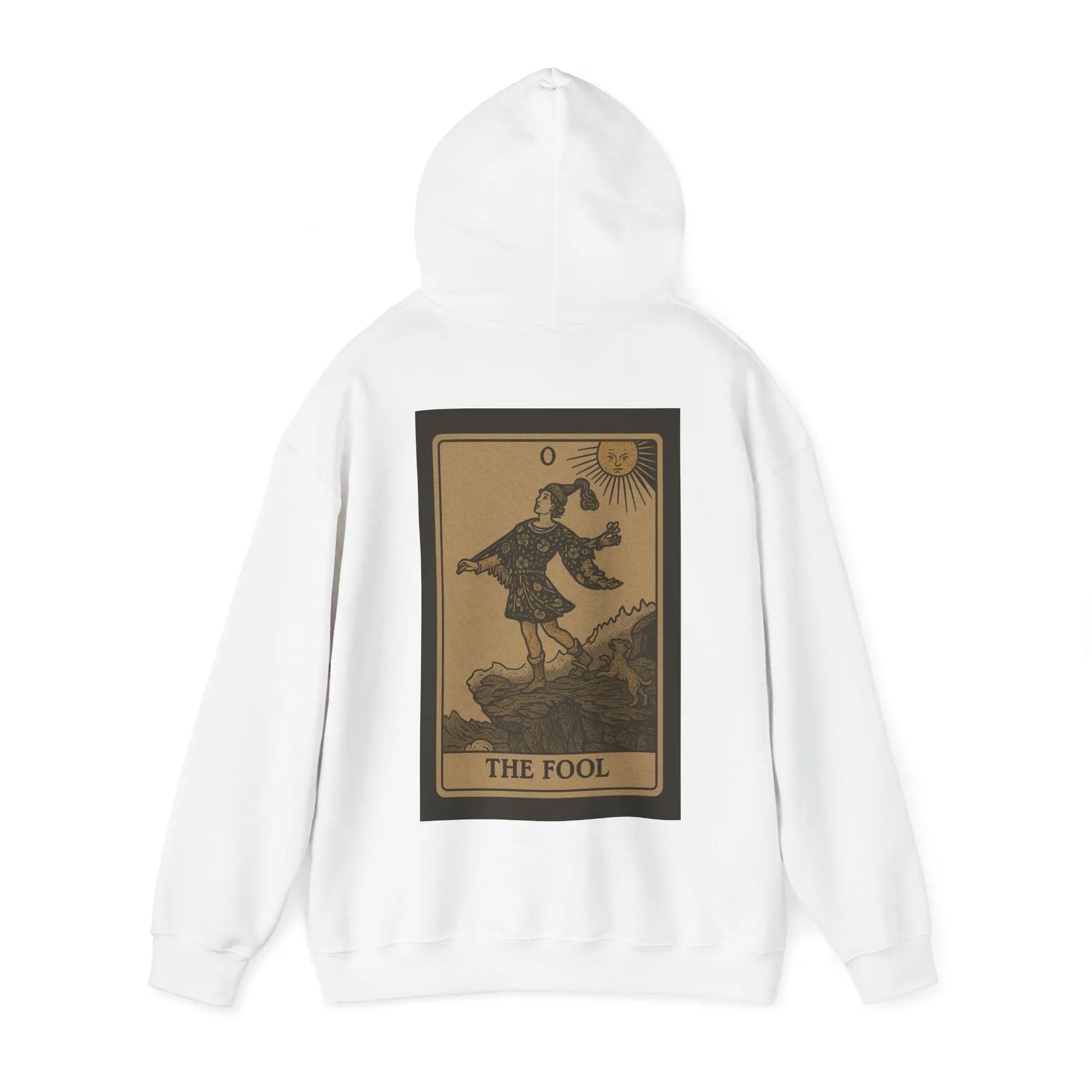 The Fool Tarot Hoodie – No Love Lost Edition (Back Print) Printify