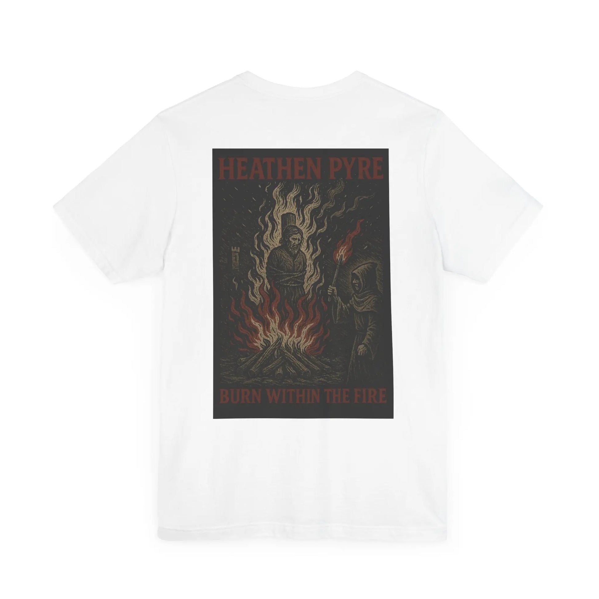 Heathen Pyre T-Shirt – Dark Medieval Burn Graphic Tee Printify