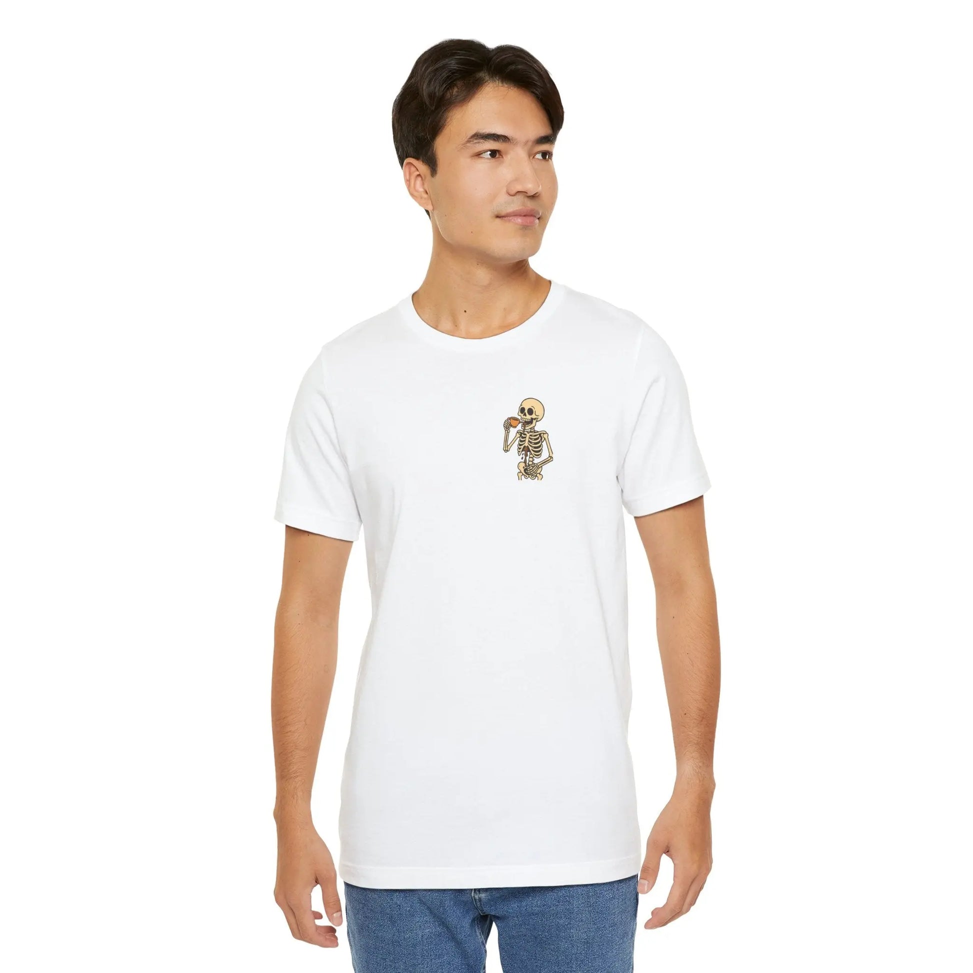 Skeleton Tea unisex tee – Minimal Graphic Tee (Unisex) Printify