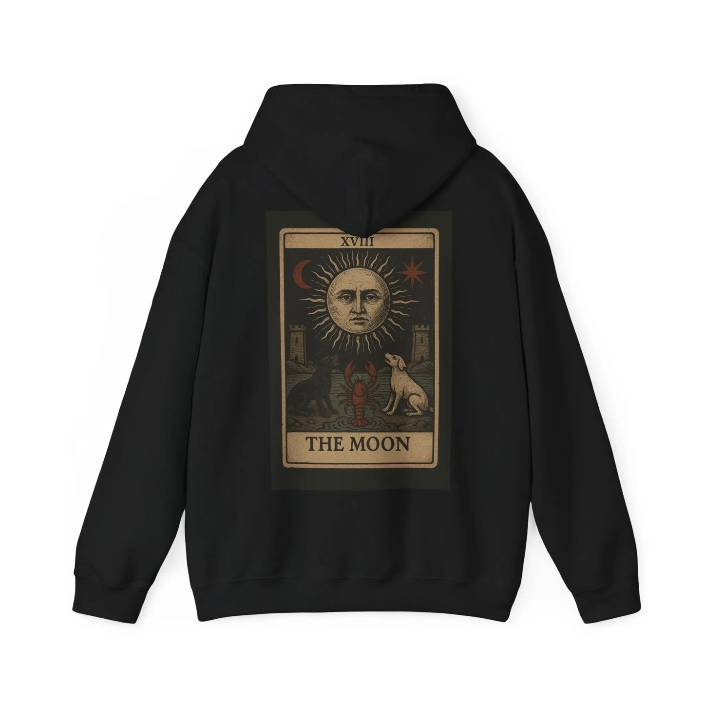 The Moon Tarot Hoodie – No Love Lost Edition (Back Print) Printify