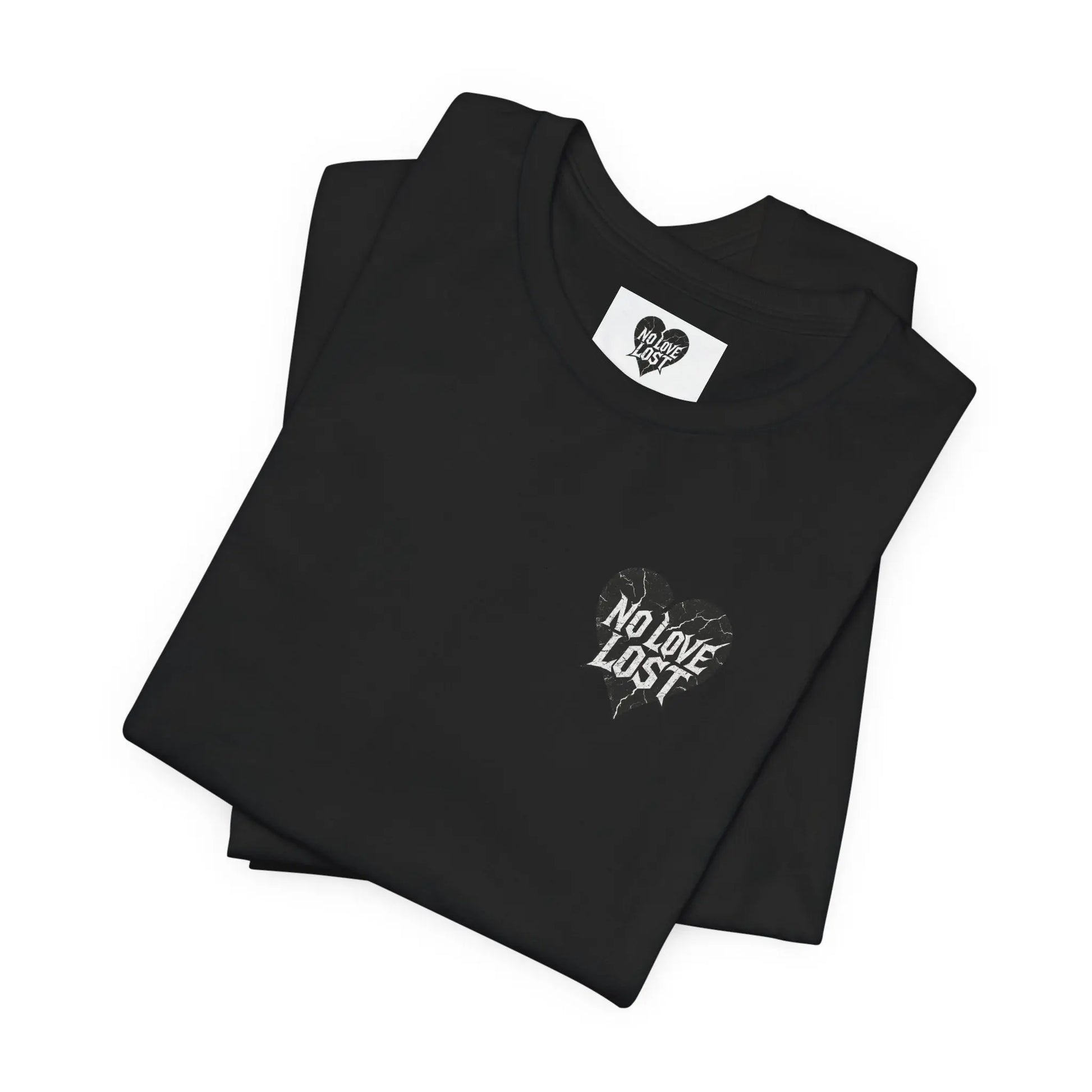 Crying Heart Cartoon Tee – Front & Back Print | No Love Lost Printify