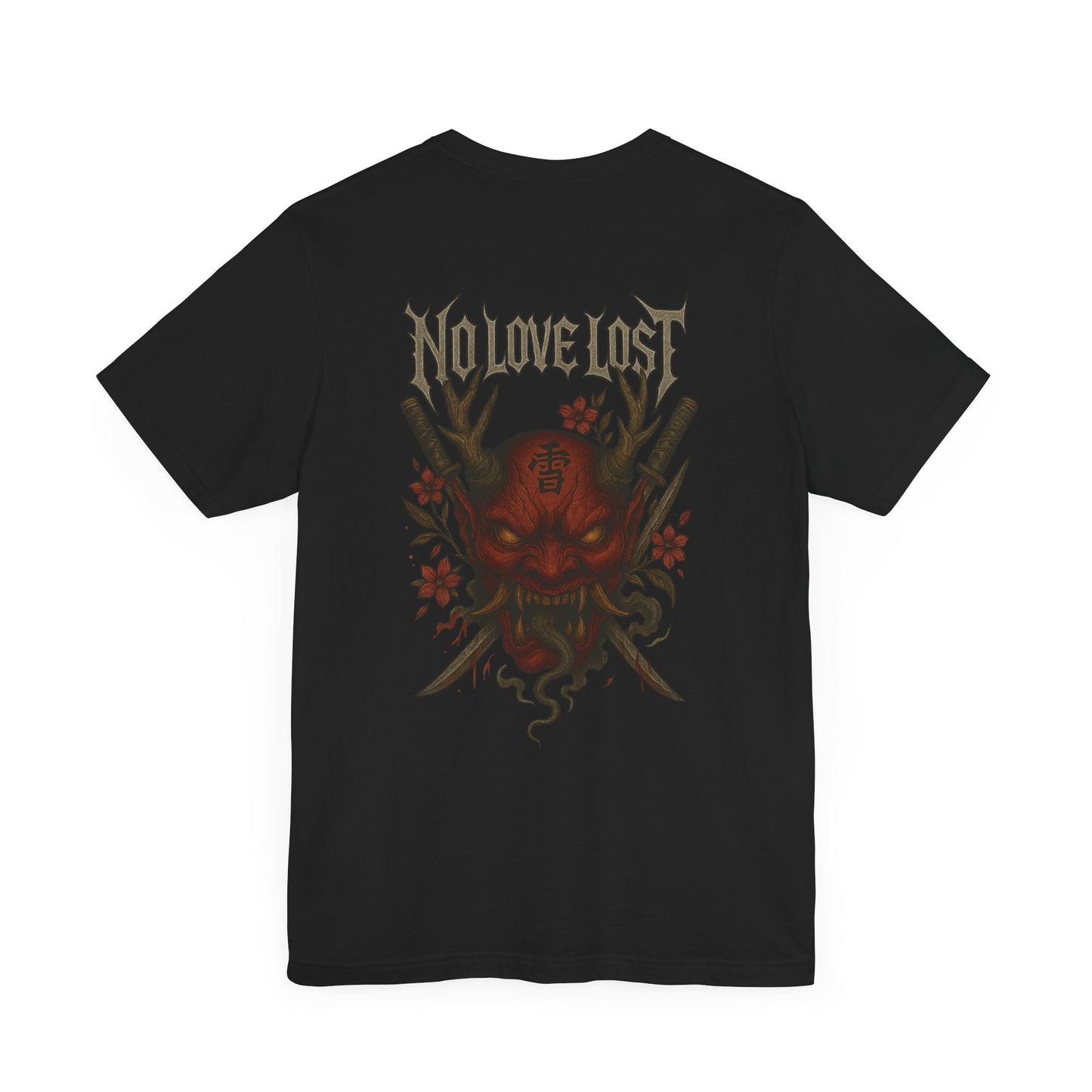 Sinister Oni Mask T-Shirt – No Love Lost Printify