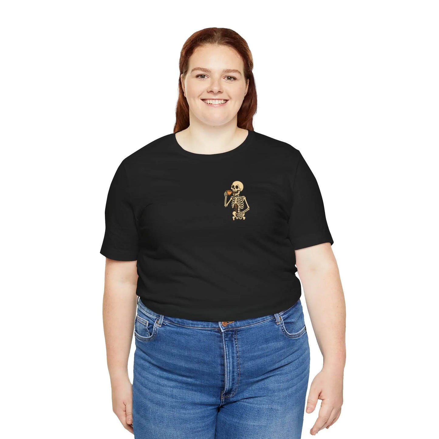 Skeleton Tea unisex tee – Minimal Graphic Tee (Unisex) Printify