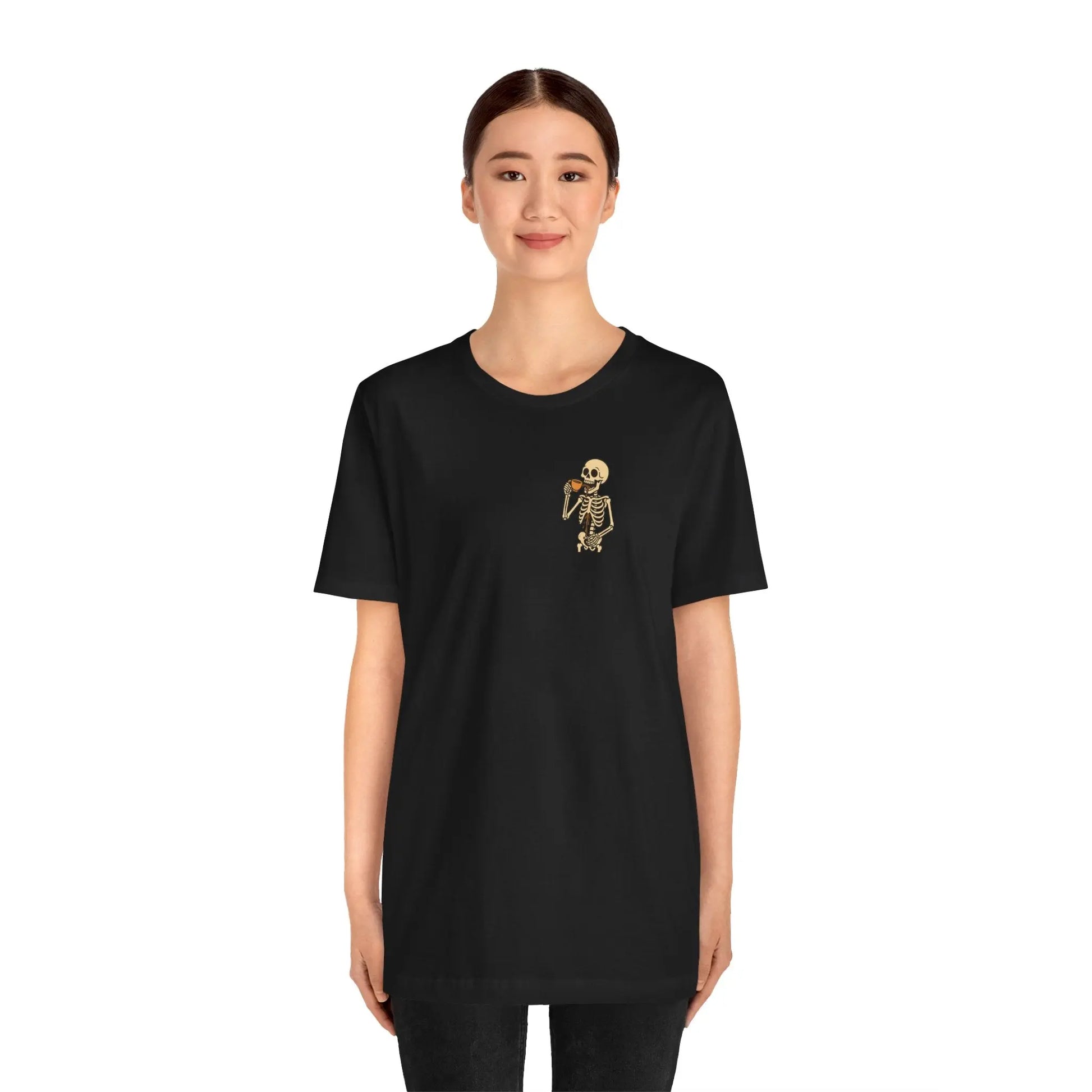Skeleton Tea unisex tee – Minimal Graphic Tee (Unisex) Printify