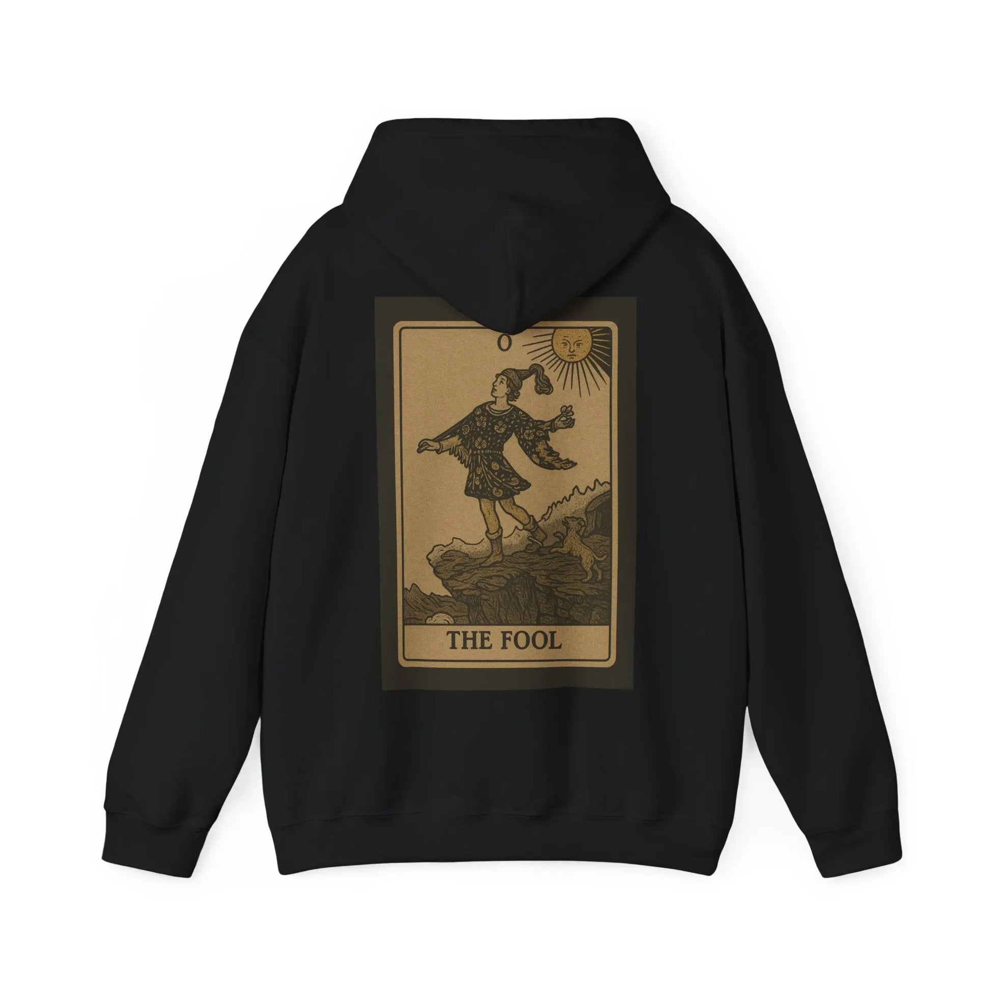 The Fool Tarot Hoodie – No Love Lost Edition (Back Print) Printify