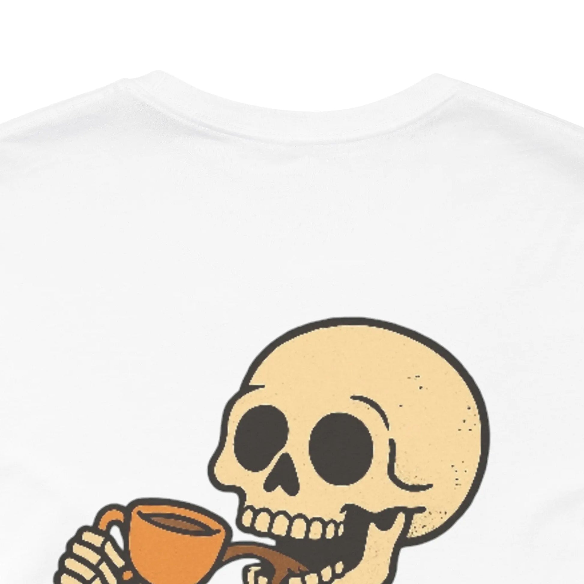 Skeleton Tea tshirt – Back Print Edition (Unisex Graphic Tee) Printify