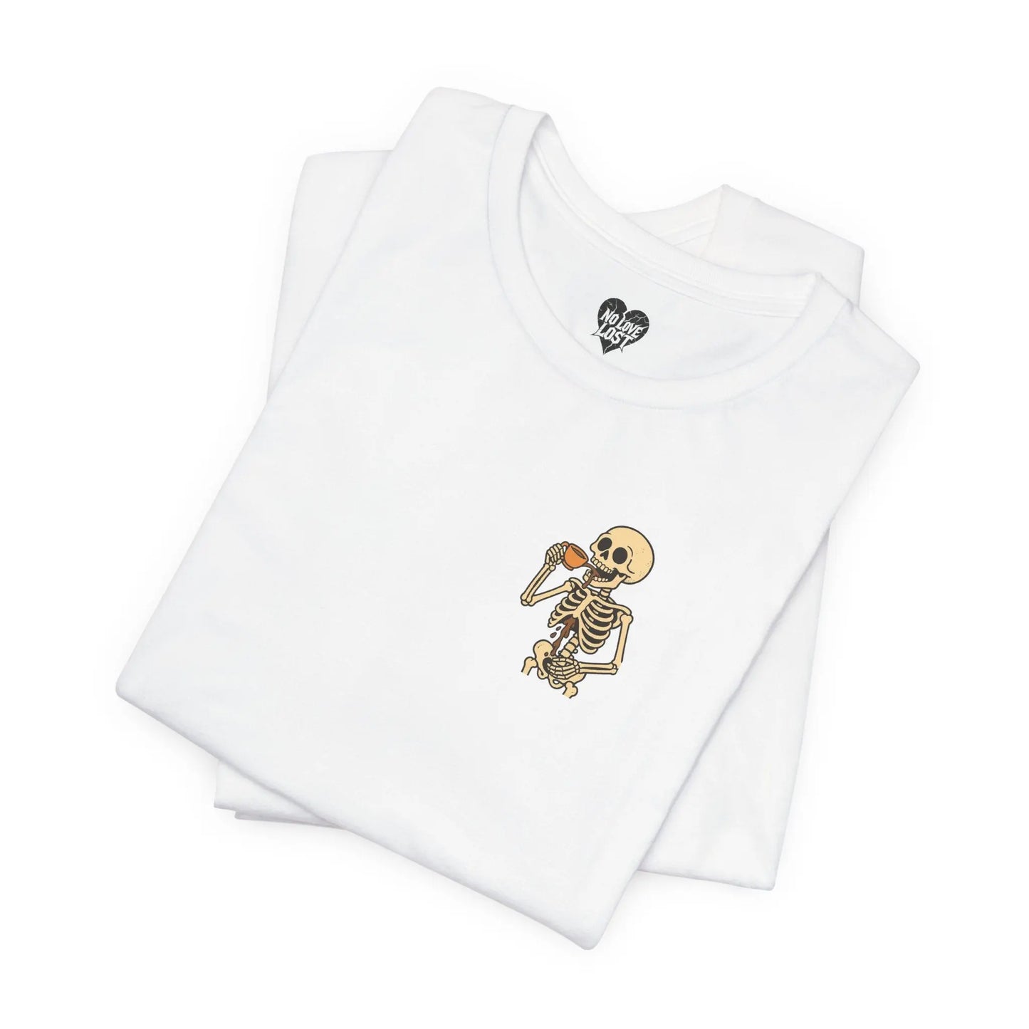 Skeleton Tea unisex tee – Minimal Graphic Tee (Unisex) Printify