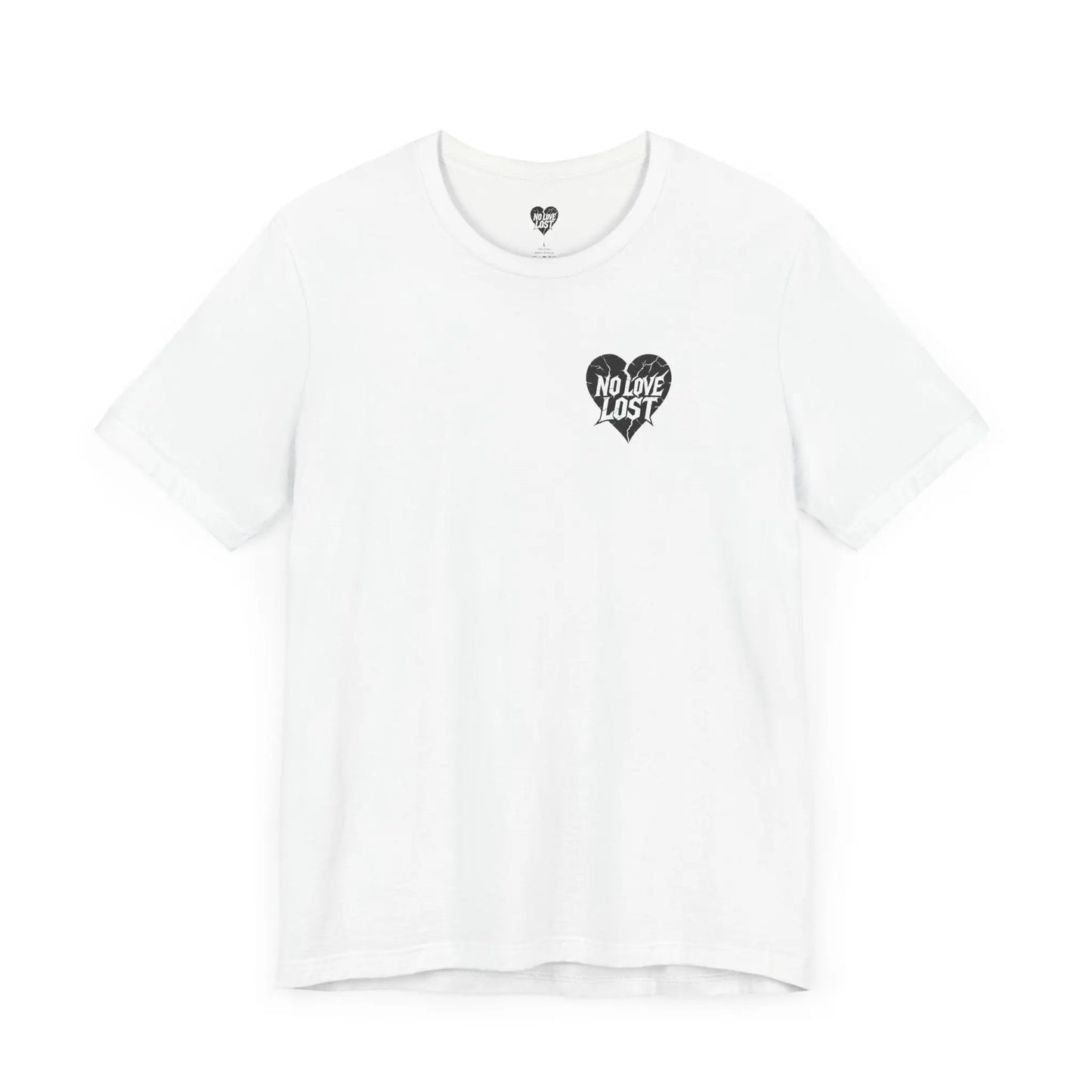 Crying Heart Cartoon Tee – Front & Back Print | No Love Lost Printify