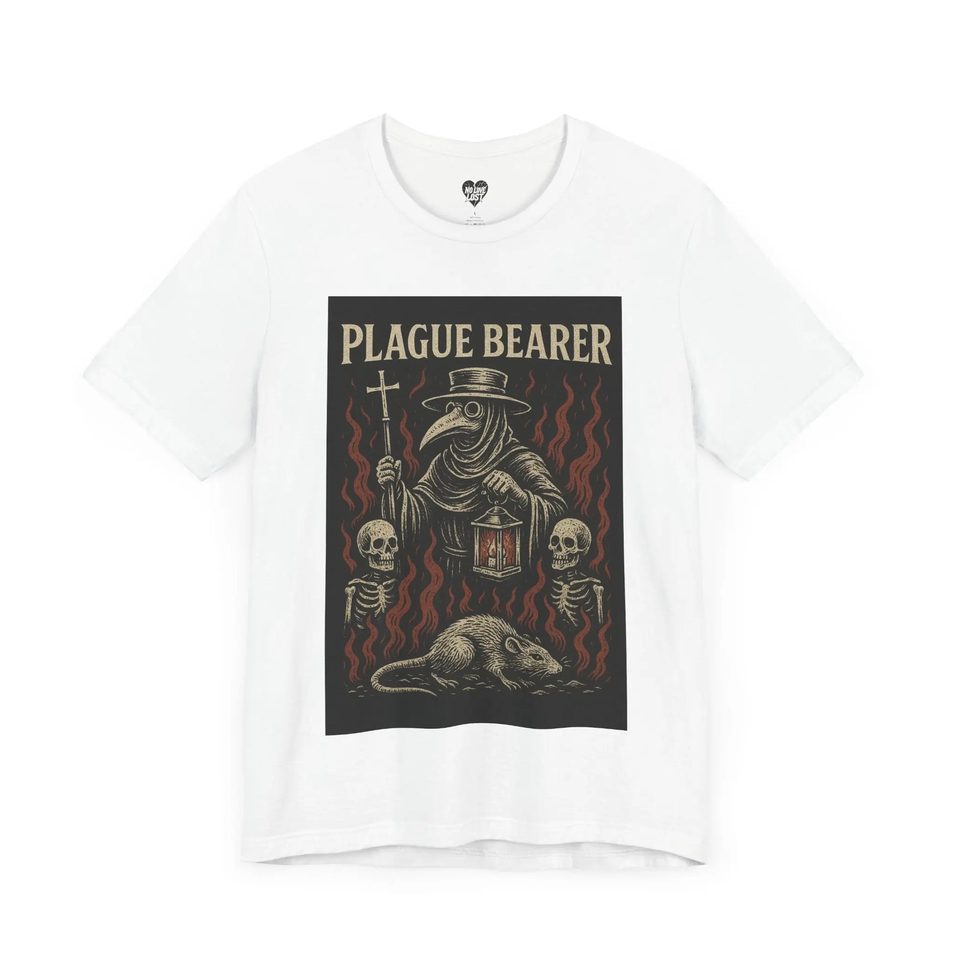 Plague Bearer T-Shirt – Gothic Plague Doctor Horror Tee Printify