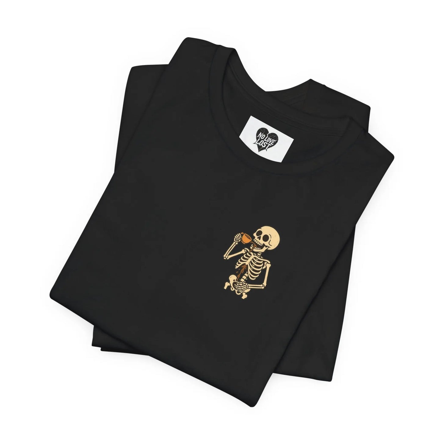 Skeleton Tea unisex tee – Minimal Graphic Tee (Unisex) Printify