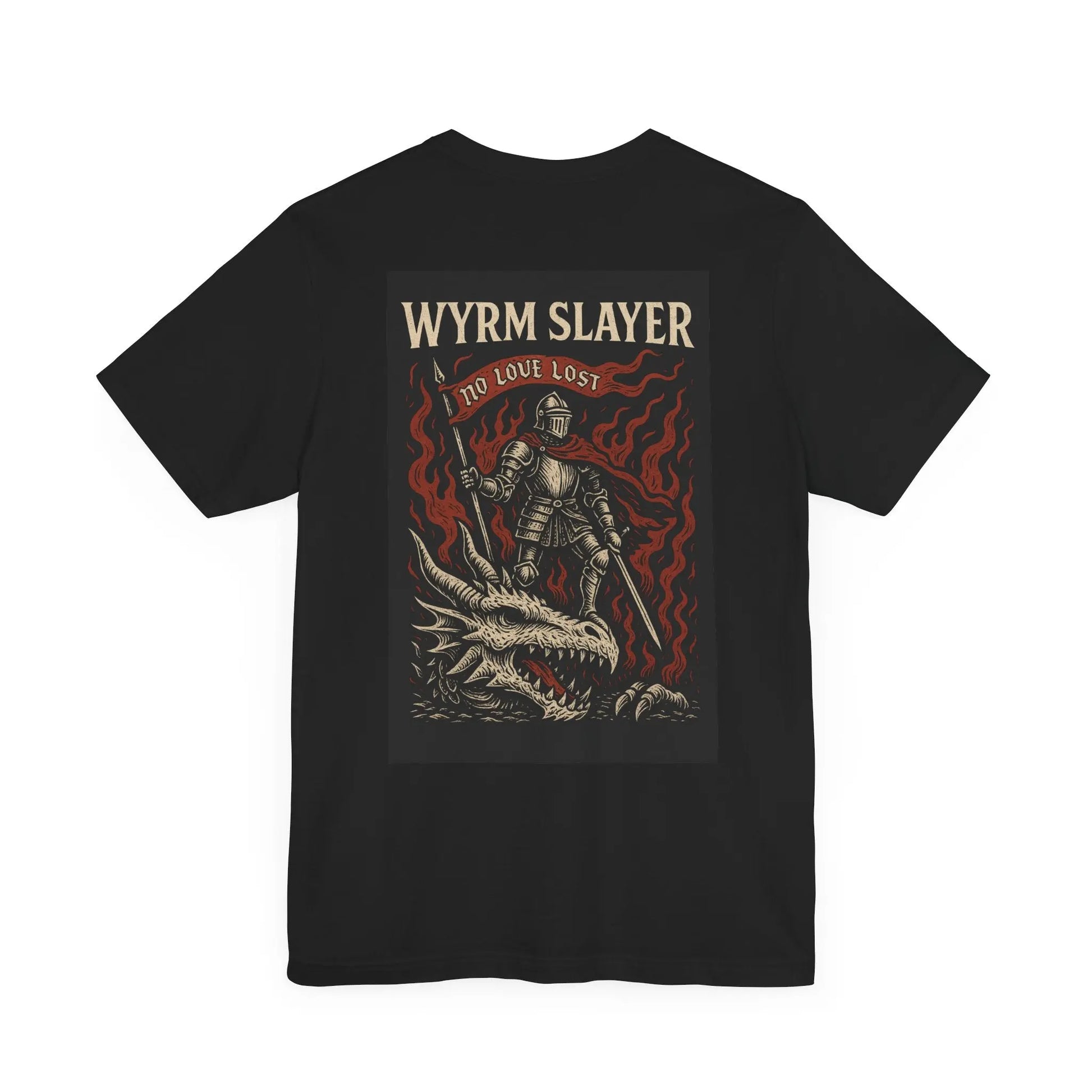 Wyrm Slayer T-Shirt – Medieval Knight Gothic Streetwear Printify