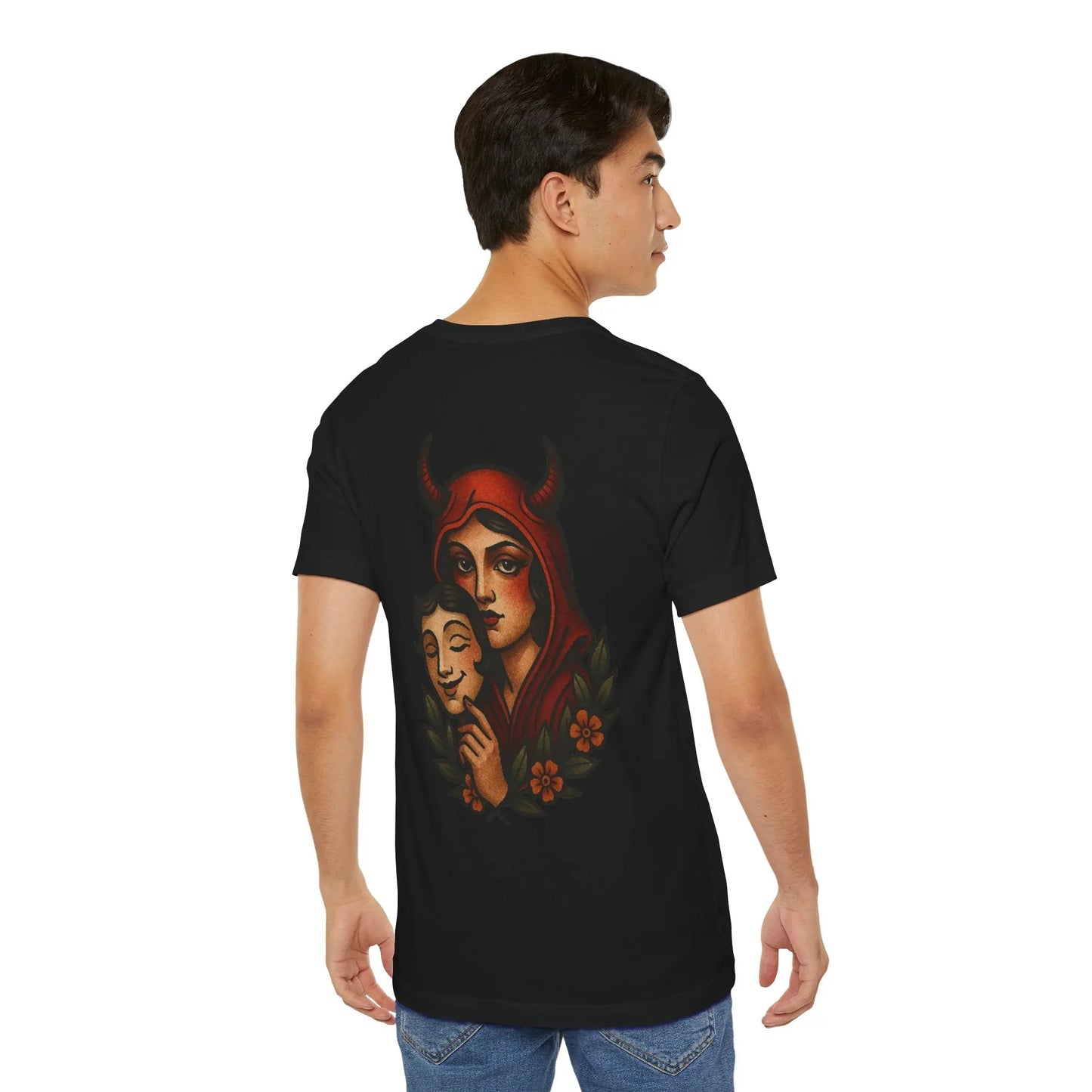 Devil in Disguise T-Shirt – Back Graphic Edition Printify
