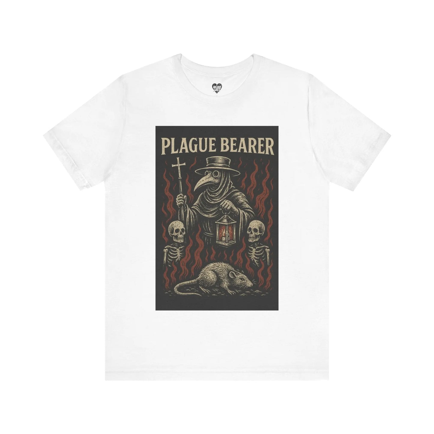 Plague Bearer T-Shirt – Gothic Plague Doctor Horror Tee Printify
