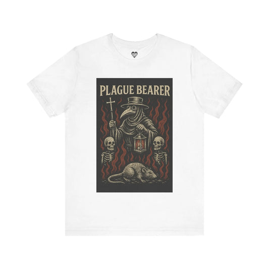 Plague Bearer T-Shirt – Gothic Plague Doctor Horror Tee Printify