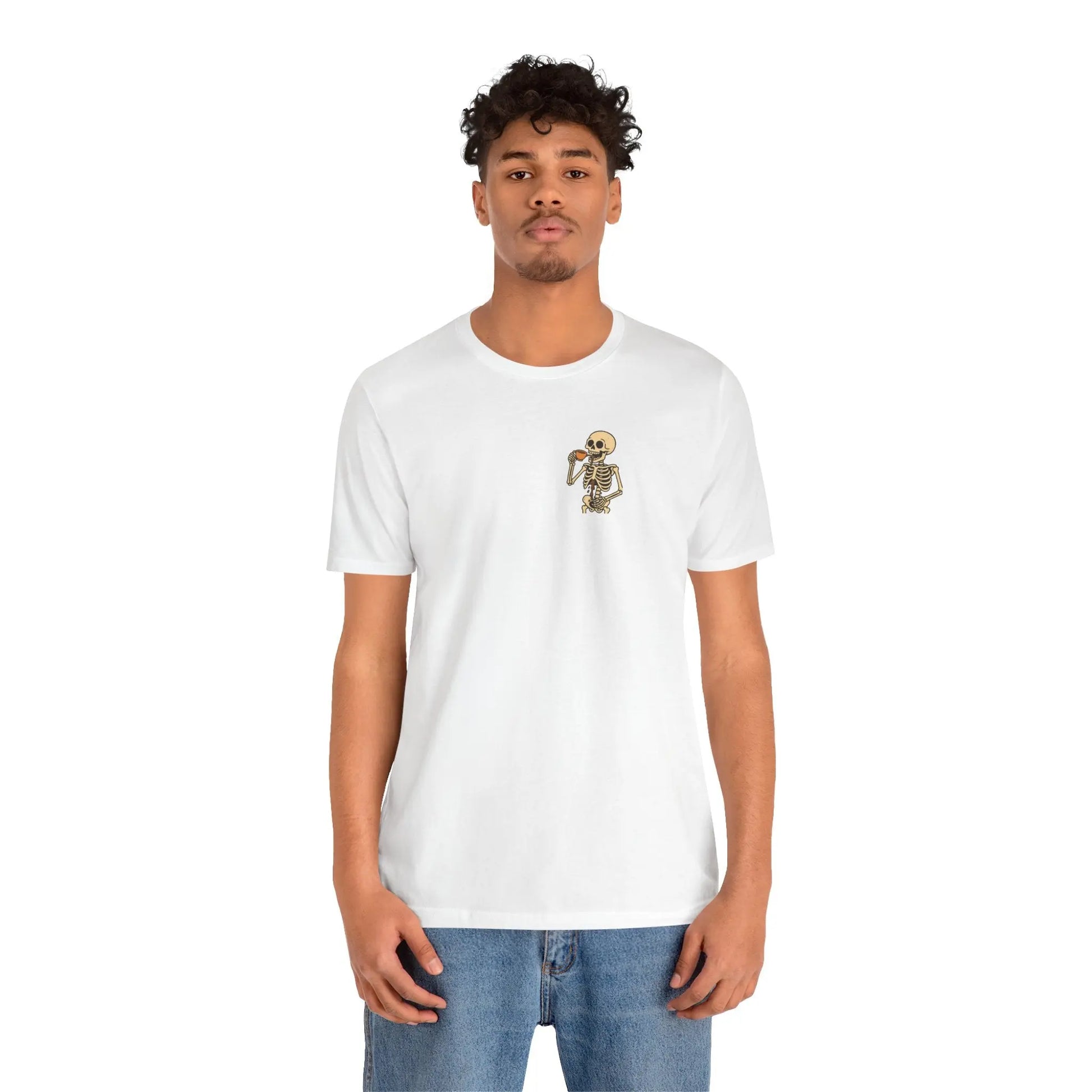 Skeleton Tea unisex tee – Minimal Graphic Tee (Unisex) Printify