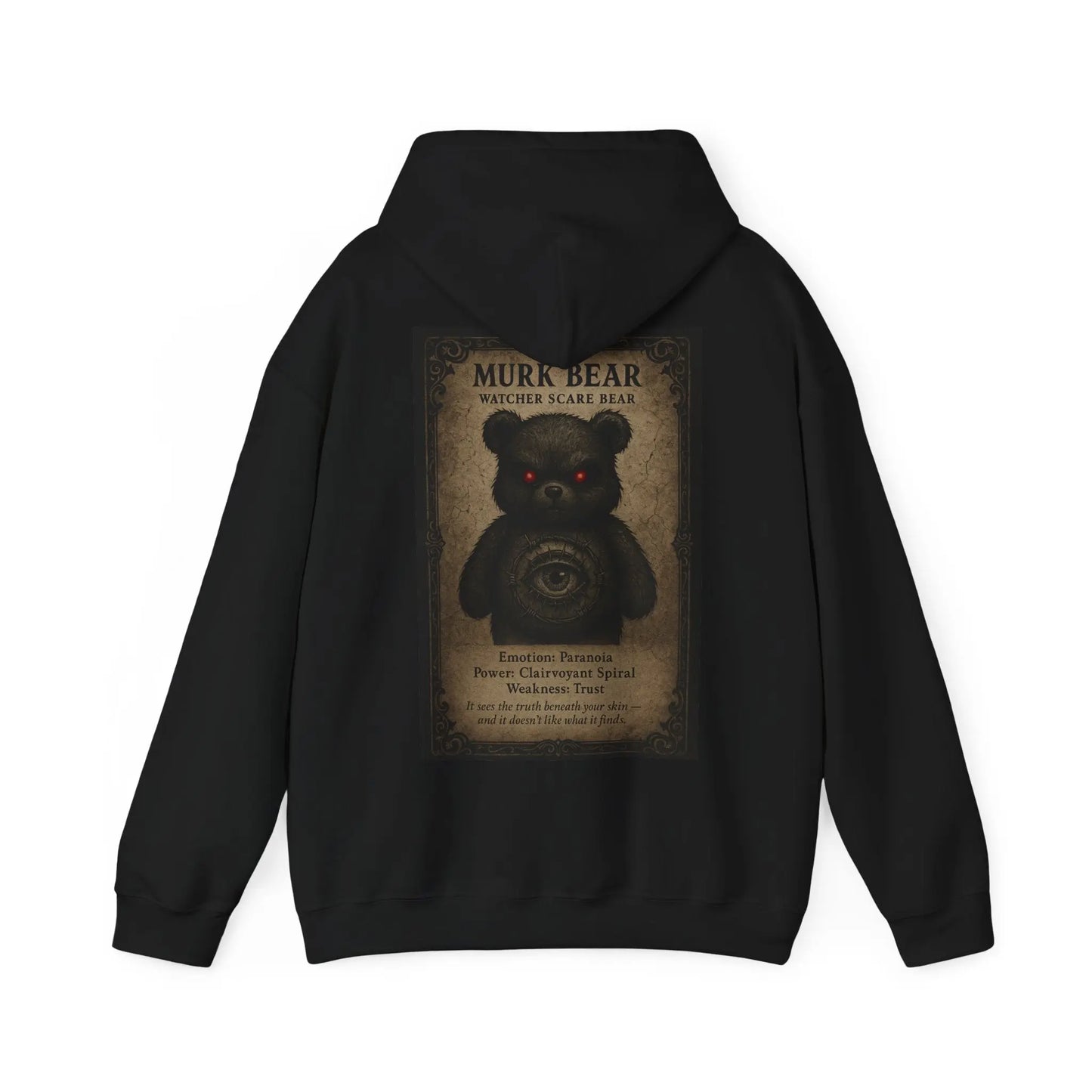 Murk Bear Hoodie – Watcher Scare Bear | No Love Lost Printify