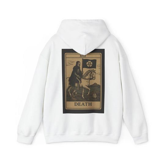 Death Tarot Hoodie – No Love Lost Edition (Back Print) Printify