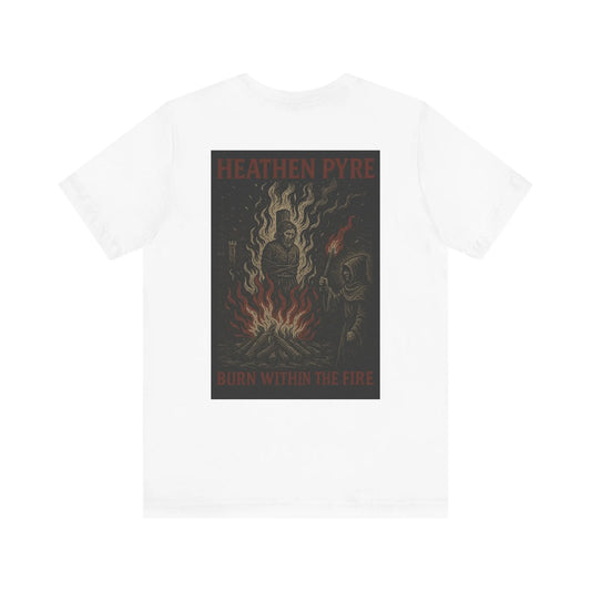 Heathen Pyre T-Shirt – Dark Medieval Burn Graphic Tee Printify