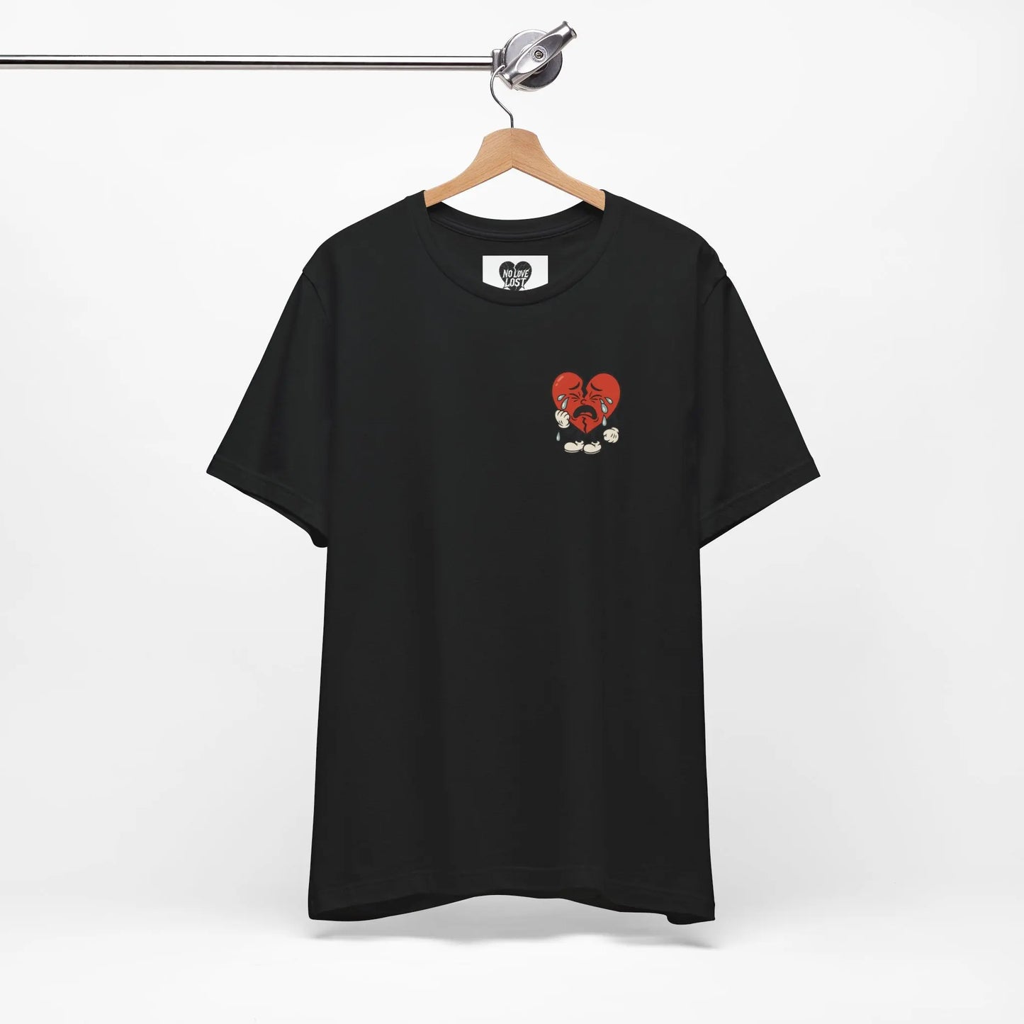 Crying Heart Cartoon Tee – No Love Lost Printify