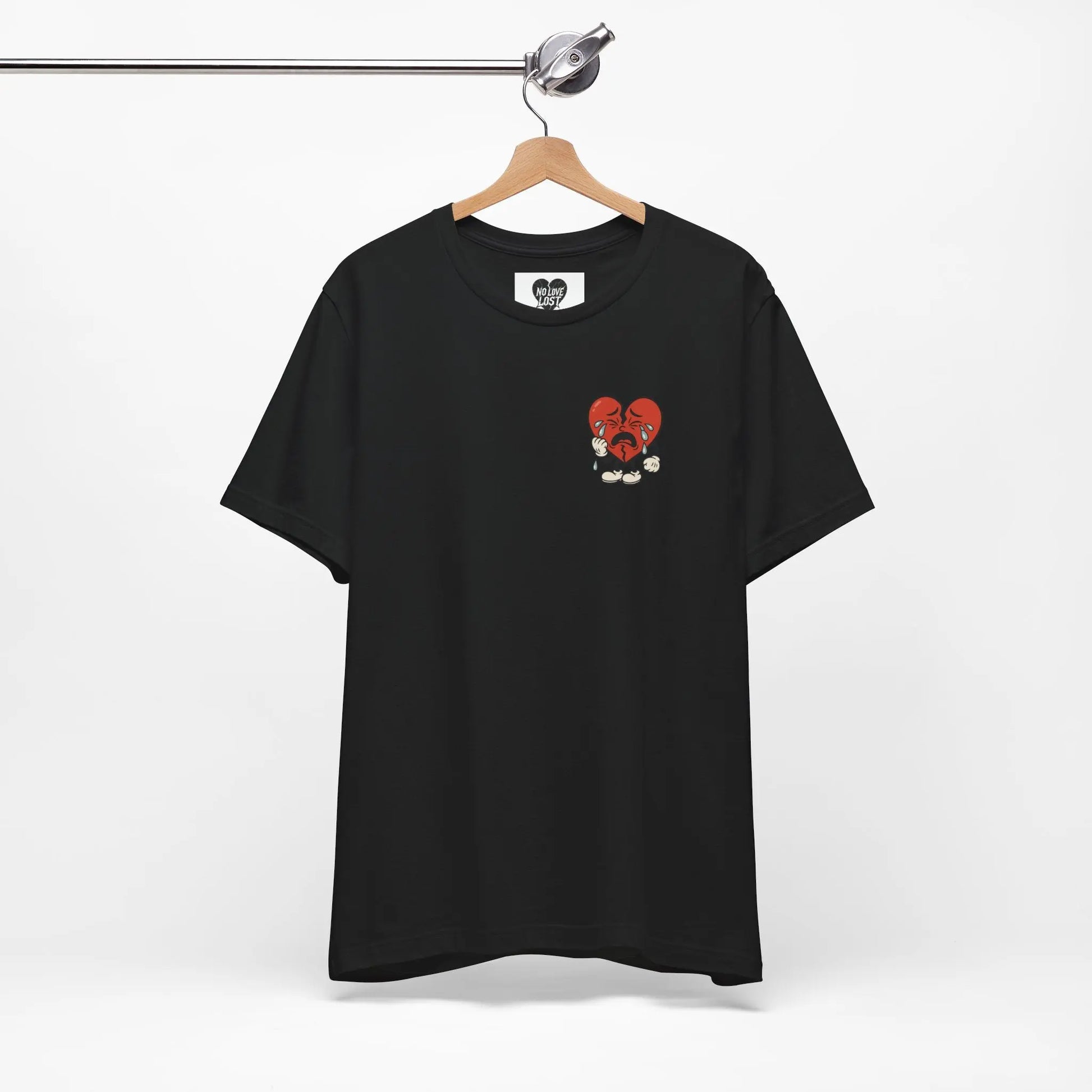 Crying Heart Cartoon Tee – No Love Lost Printify